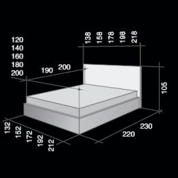 Размеры двуспальной кровати Sofia 2