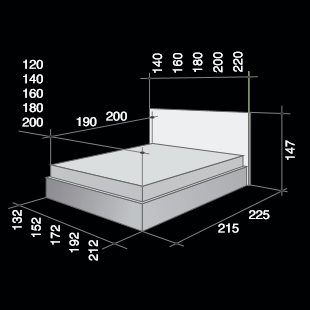 Размеры двуспальной кровати Tiffany