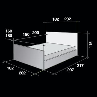 Размеры двуспальной кровати Elise 2