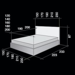 Размеры двуспальной кровати Nizza